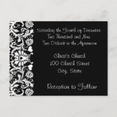 Christelijke bruiloft uitnodiging Elegant Zwart &  (Achterkant)