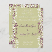 Christelijke bruiloft Uitnodiging Grafiek White Ta (Voorkant / Achterkant)