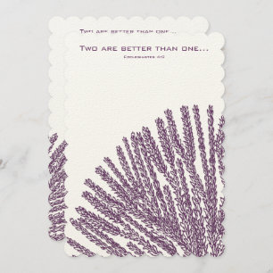 Christelijke bruiloft Uitnodiging Hummigbird Plum