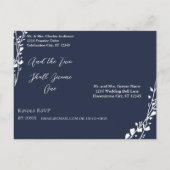 Christelijke bruiloft Uitnodiging rijke diepzeedui (Achterkant)