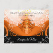 Christelijke bruiloft uitnodiging Sinaasappel Cala (Achterkant)