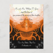 Christelijke bruiloft uitnodiging Sinaasappel Cala (Voorkant)