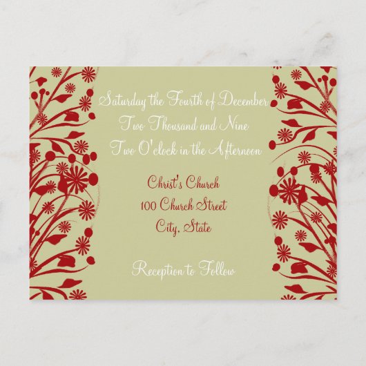 Christelijke bruiloft uitnodiging Sinaasappel wit (Achterkant)