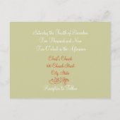 Christelijke bruiloft uitnodiging Sinaasappel wit  (Achterkant)