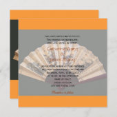 Christelijke bruiloft van Chinese bamboe- en zijde Kaart (Voorkant / Achterkant)