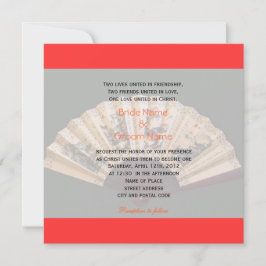 Christelijke bruiloft van Chinese bamboe- en zijde Kaart