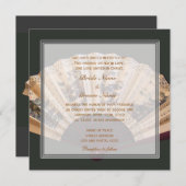 Christelijke bruiloft van Chinese bamboe- en zijde Kaart (Voorkant / Achterkant)