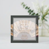 Christelijke bruiloft van Chinese bamboe- en zijde Kaart (Staand voorkant)