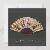 Christelijke bruiloft van Chinese bamboe- en zijde Kaart (Achterkant)