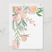 Christelijke bruiloft Waterverf Bloemen en Koraal Kaart (Achterkant)