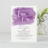 Christelijke bruiloft Waterverf Paarse Kaart (Staand voorkant)