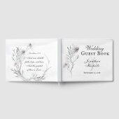 Christelijke bruiloft Waterverf van Elegant Gray F Gastenboek (Volledig)