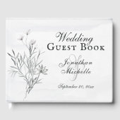 Christelijke bruiloft Waterverf van Elegant Gray F Gastenboek (Voorkant)