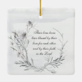 Christelijke bruiloft Waterverf van Elegant Gray F Keramisch Ornament (Achterkant)