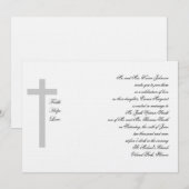 Christelijke bruiloften Faith Hope Love Grey Cross Kaart (Voorkant / Achterkant)