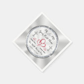 Christelijke bruiloftsluiers twee zullen één worde servet (Hoek)