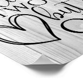 Christelijke bruiloftsscripts Citaat Faux-houten c Poster (Hoek)