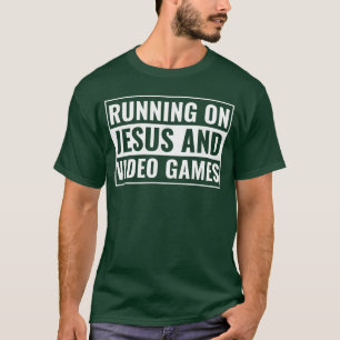 Christelijke buitenlandse jongens die op Jezus-vid T-shirt