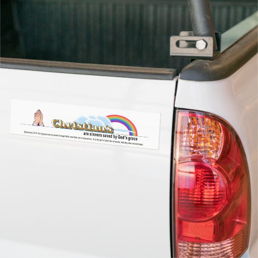 Christelijke Bumpersticker 2 (Op Truck)