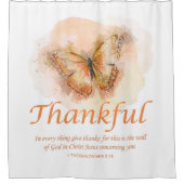 Christelijke butterfly bijbel voor vrouwen: dankba douchegordijn (Voorkant)