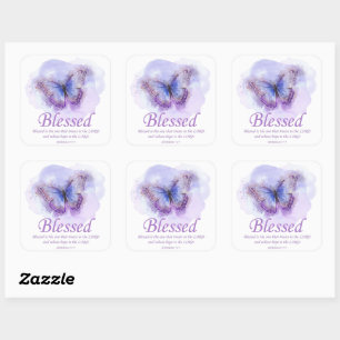 Christelijke butterfly bijbel voor vrouwen: Gezege Vierkante Sticker