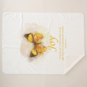 Christelijke butterfly bijbel voor vrouwen: Joy Sherpa Deken (Voorkant (horizontaal))