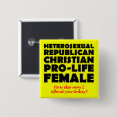 Christelijke Button Pin offensieve Republikeinse V (Voorkant /achterkant)