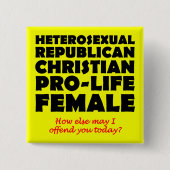 Christelijke Button Pin offensieve Republikeinse V (Voorkant)