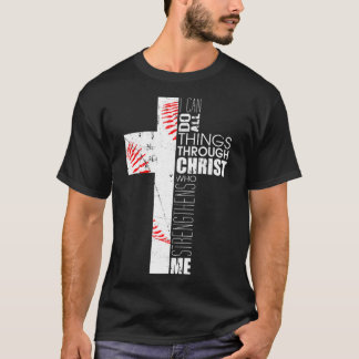 Christelijke cadeaus voor honkbal Religieuze Verse T-shirt