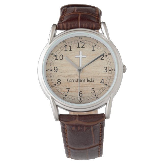 Christelijke Cadeaus voor Mannen - Religieus Horloge (Voorkant)