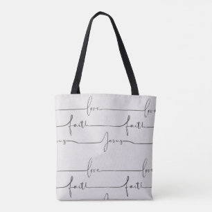 Christelijke Canvas tas - Liefde, geloof en Jezus