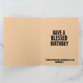 CHRISTELIJKE CAT BIRTHDAY PHILIPPIANS 1:3 GREETING KAART (Binnen)
