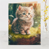 CHRISTELIJKE CAT BIRTHDAY PHILIPPIANS 1:3 GREETING KAART (Gele Bloem)