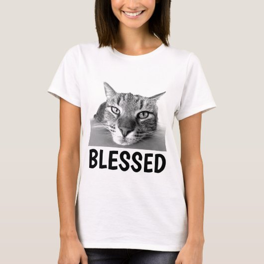 Christelijke CAT T-shirts, BLESSED T-shirt (Voorkant)