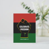 Christelijke CELEBRATE FREEDOM Junetetiende Briefkaart (Staand voorkant)