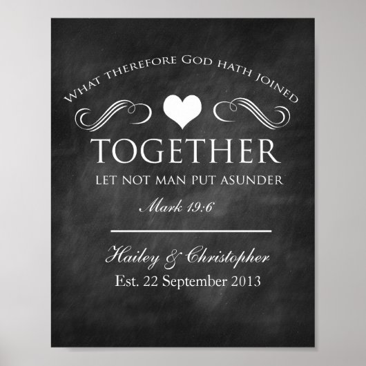 Christelijke Chalkboard Wedding Print (Voorkant)