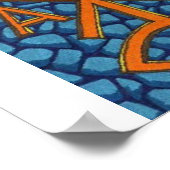 Christelijke Chi-Rho Fish Poster (Hoek)