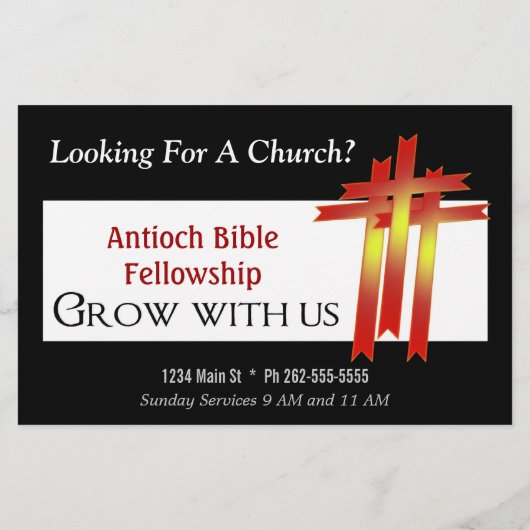 Christelijke Church Flyer " (Achterkant)