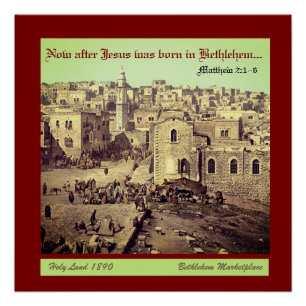 Christelijke citaat Jezus vintage Heilige Land fot Perfect Poster
