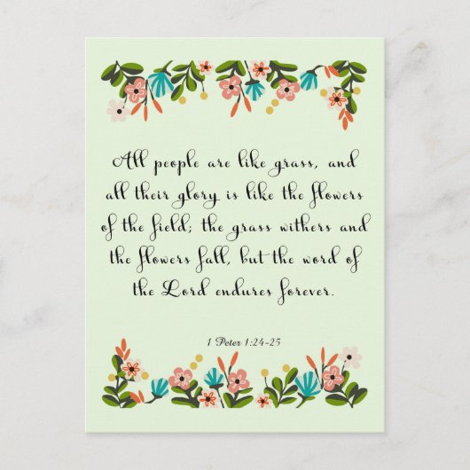 Christelijke citaat kunst - Jeremia 24:6 Briefkaart (Voorkant)