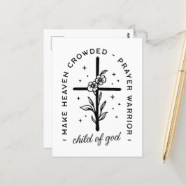 Christelijke citaten Kind van Gods Gebed Krijger Briefkaart
