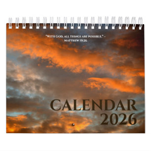 Christelijke citaten Moderne kalender 2026 foto's
