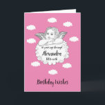 Christelijke Cloud Angel Happy 90th Birthday Pink Kaart<br><div class="desc">Gefeliciteerd met je verjaardag voor een echte engel. Al tekst wordt gemakkelijk uitgegeven gebruikend de verstrekte sjabloon. Deel je oprechte gedachten met iemand heel speciaal. Een deel van de "Angel"-reeks van partijbenodigdheden en geschenken.</div>