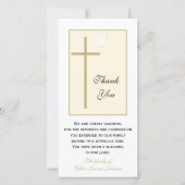 Christelijke condoleance bedankkaart met foto (Voorkant)