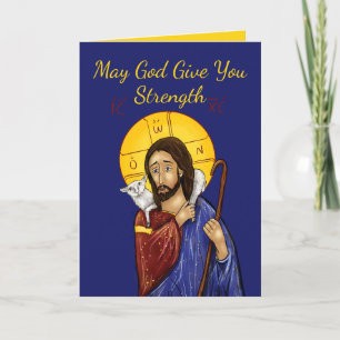 Christelijke condoleancekaart (Icoon van Christus Kaart