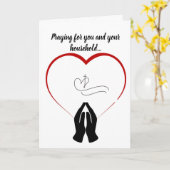 Christelijke condoleancekaart kaart (Gele Bloem)