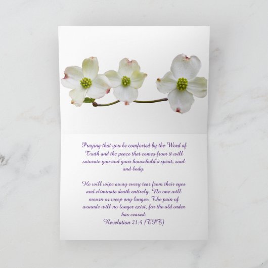 Christelijke condoleancekaart kaart (Binnen)