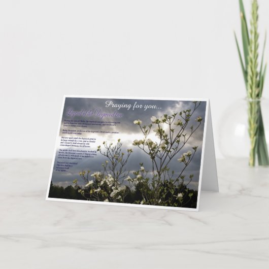 Christelijke condoleancekaart kaart (Voorkant)