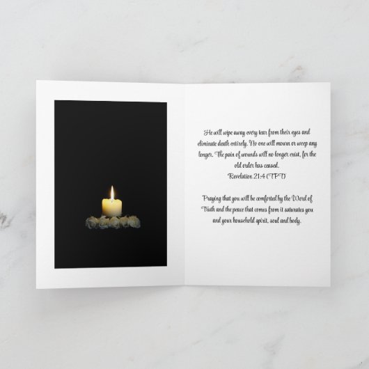 Christelijke condoleanceKaart Kaart (Binnen)