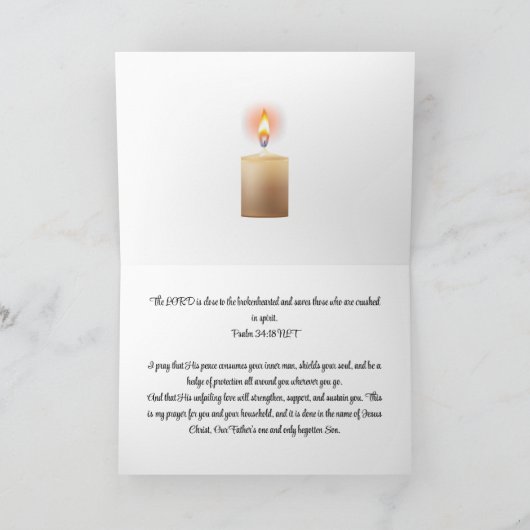 Christelijke condoleanceKaart Kaart (Binnen)